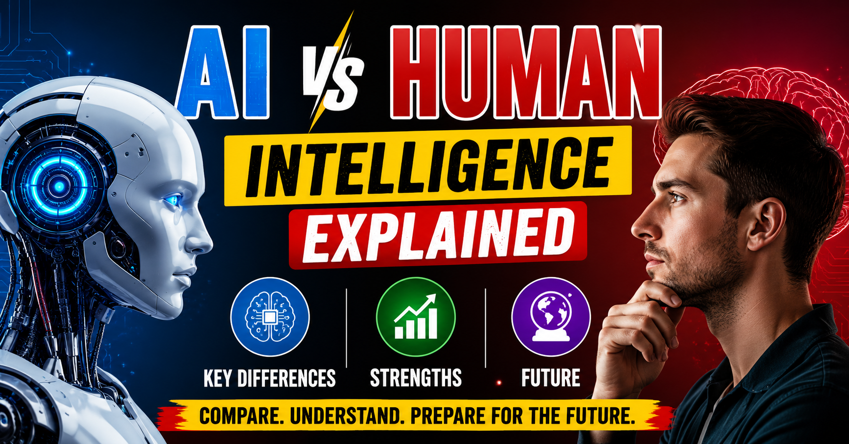 AI vs Human Intelligence Explained: Key Differences, Strengths & Future